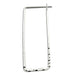 silver hammered rectangle earring