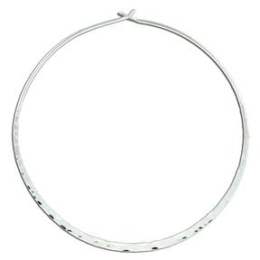 Hammered Round Hoop Earring