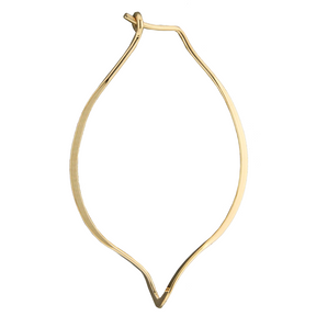 gold leaf hoop earring