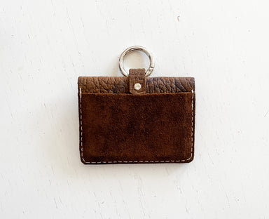 brown leather card wallet