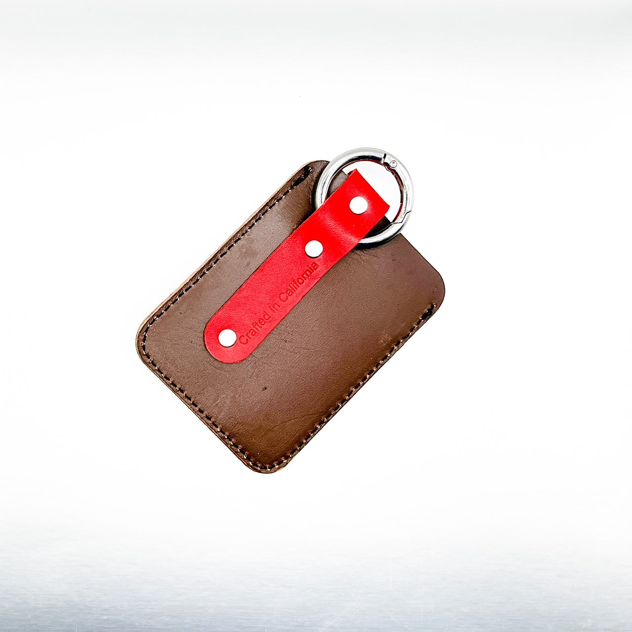 leather card wallet with key ring