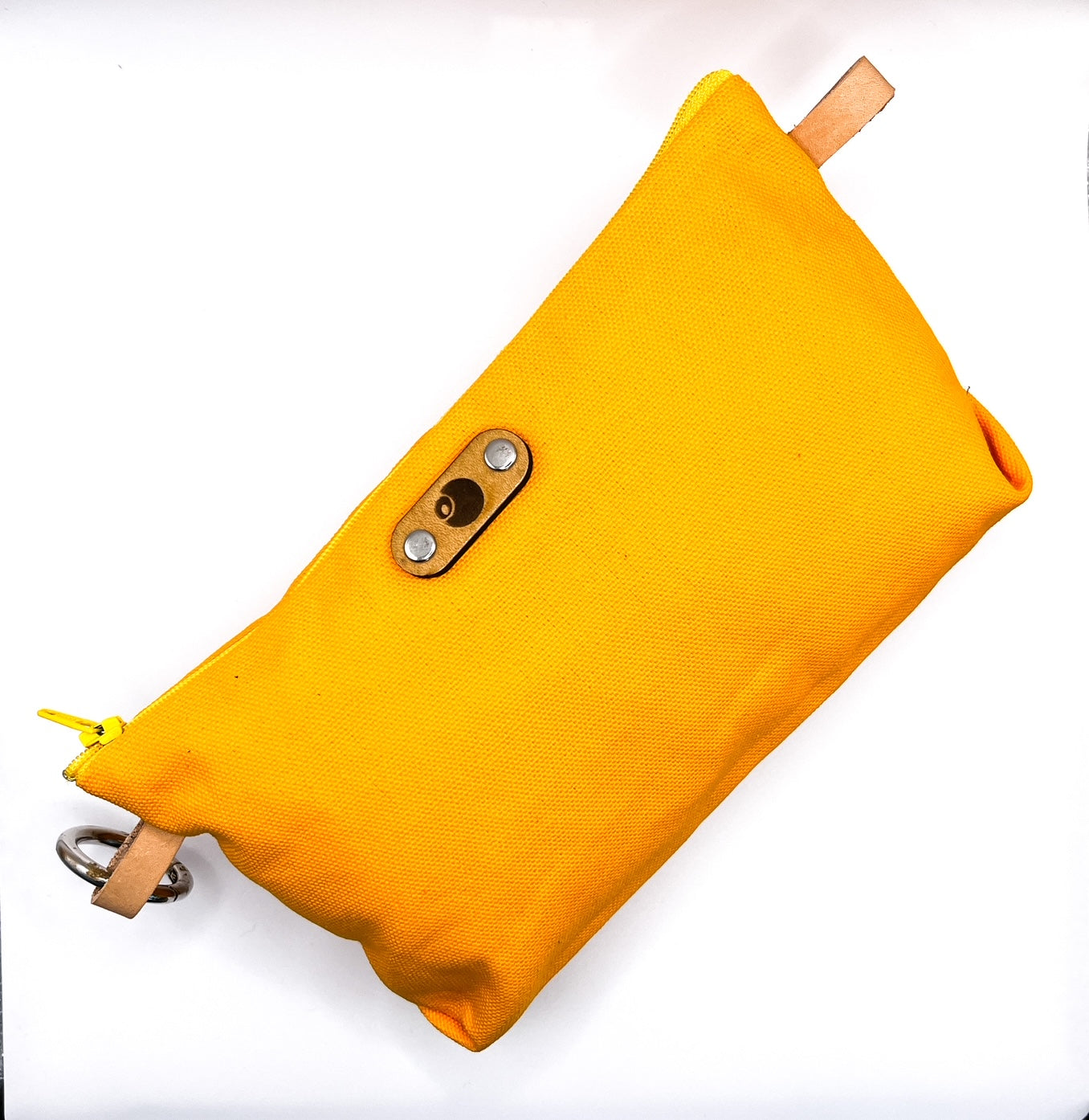 yellow pouch with zipper
