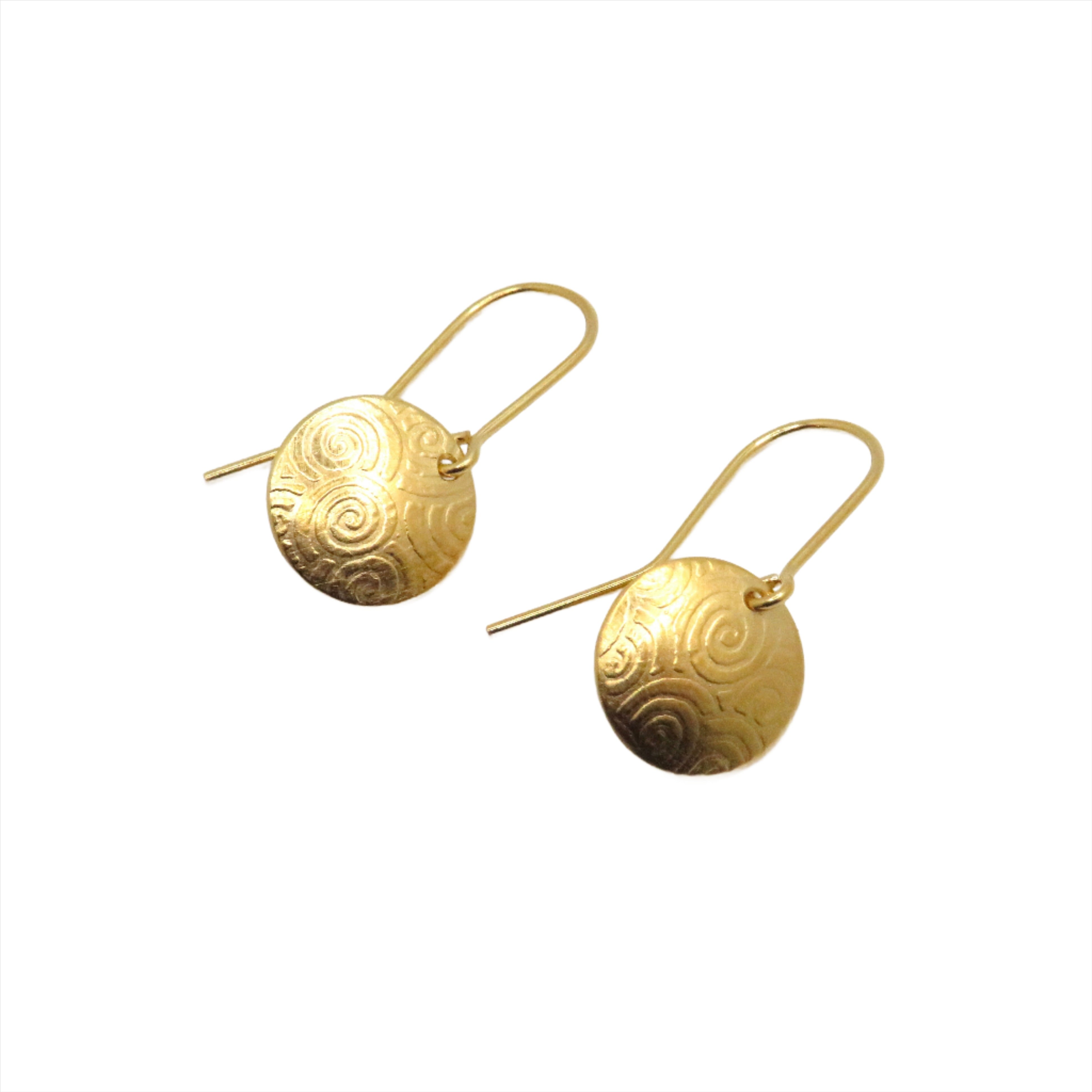Gold Vermeil spiral earrings
