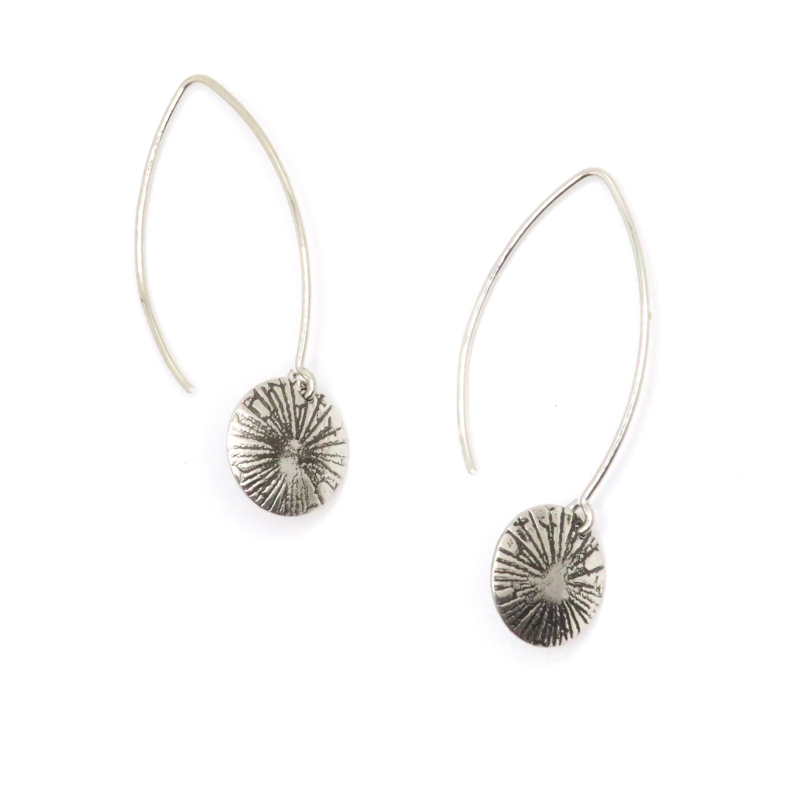 Silver Dandelion Earrings