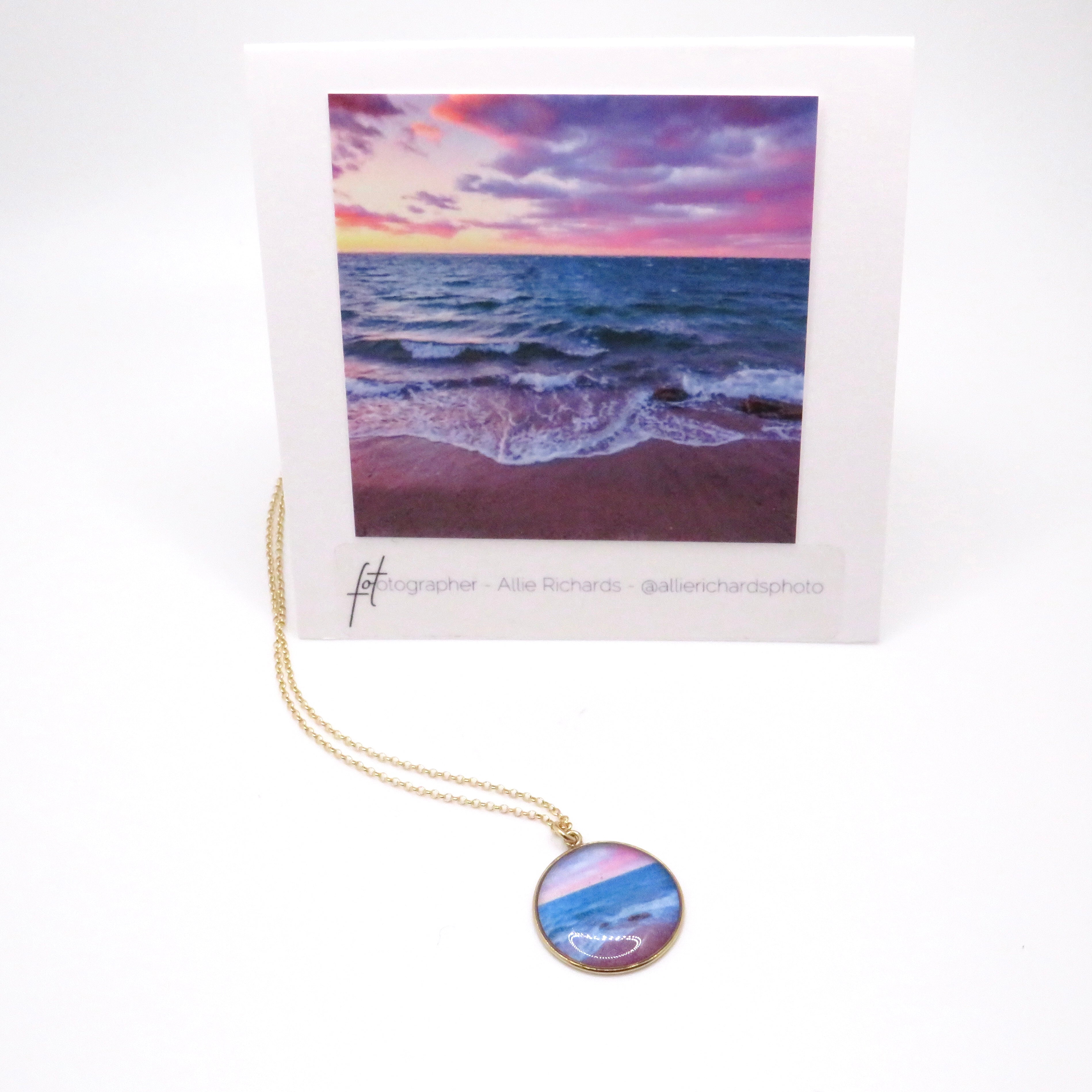 Candy Sky Sunrise Circle Necklace | Gold