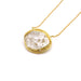 gold quartz pendant necklace