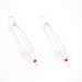 red bead drop earrings