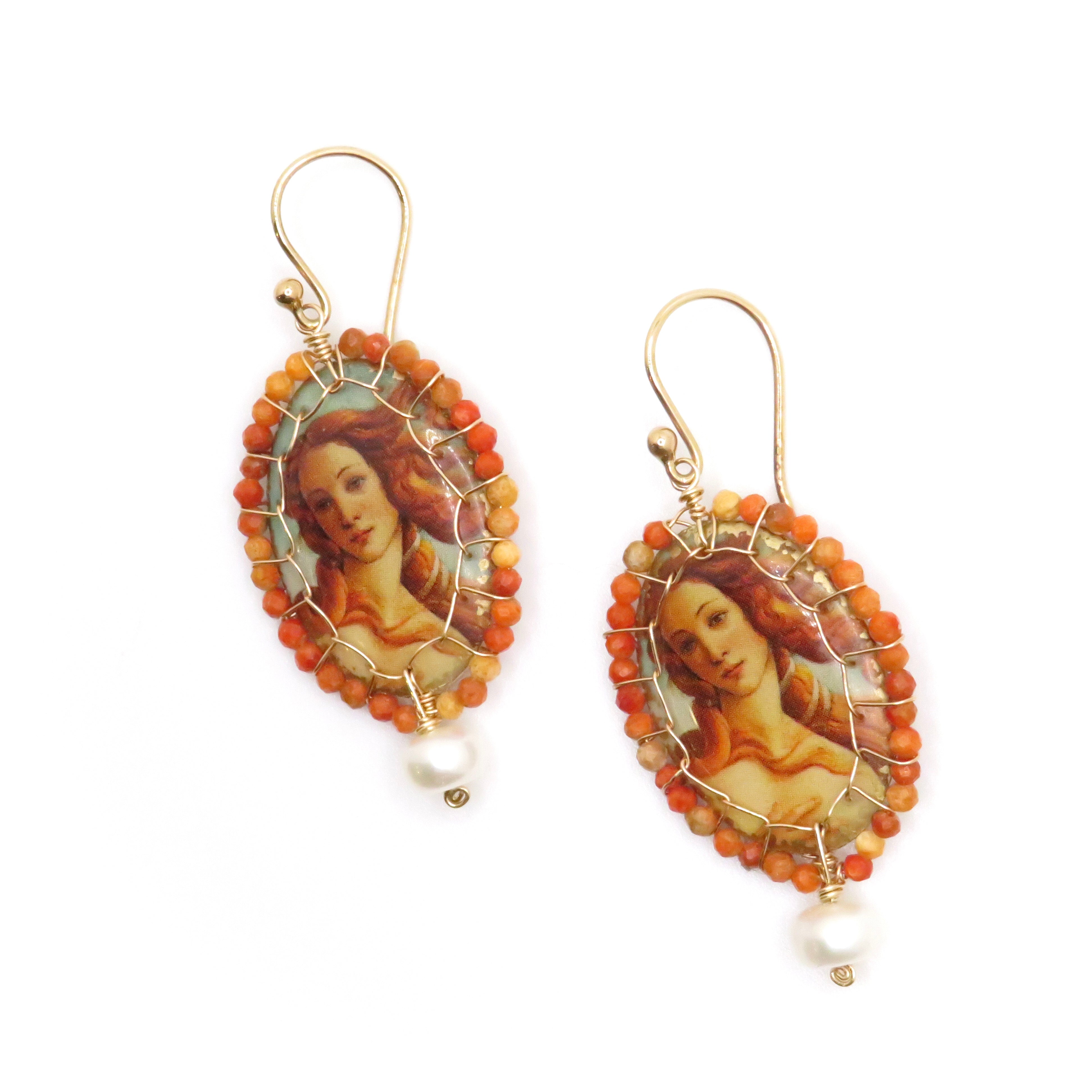 Stitched Victoria Earrings | Birth of Venus