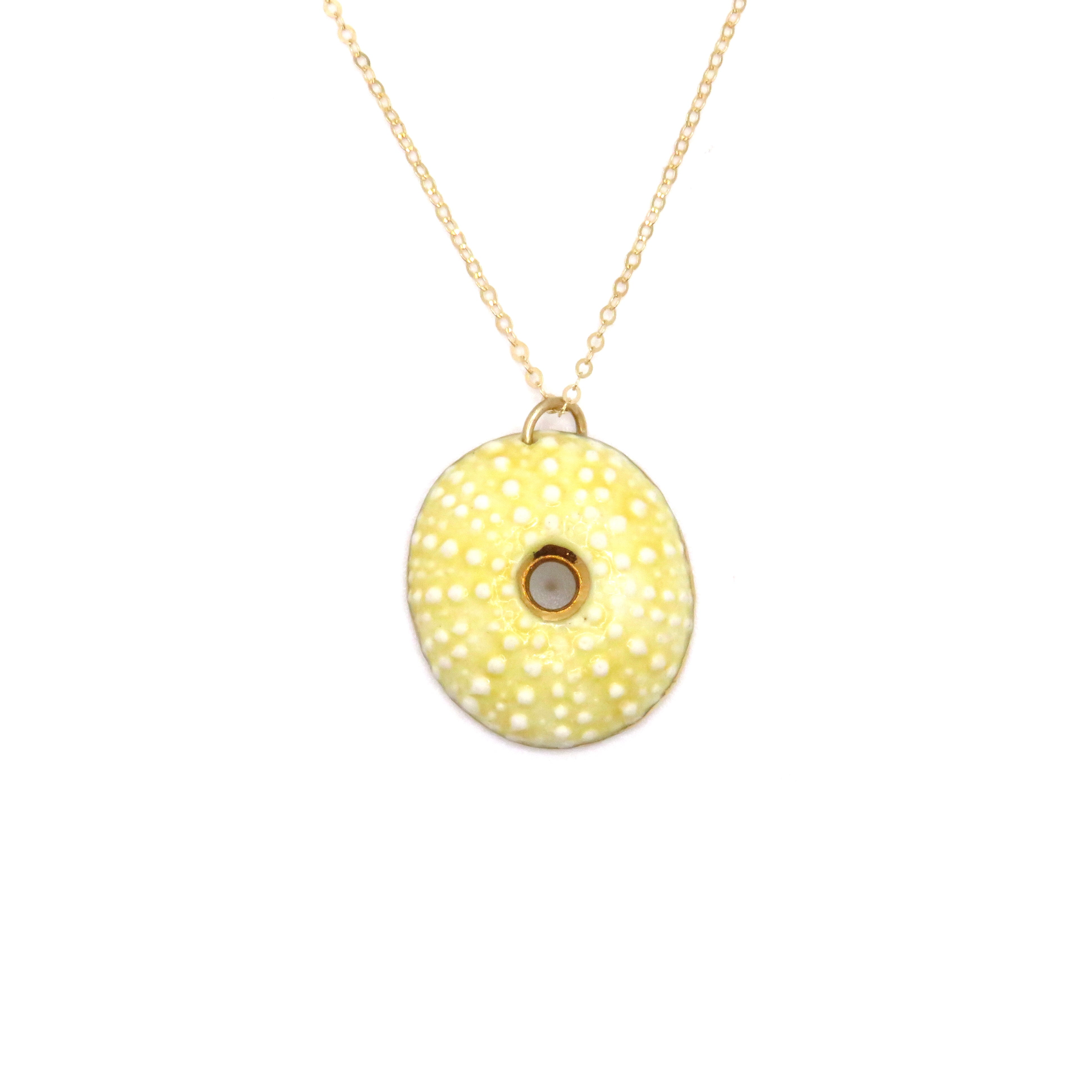 Round Porcelain Sea Urchin Necklace | Various Colors