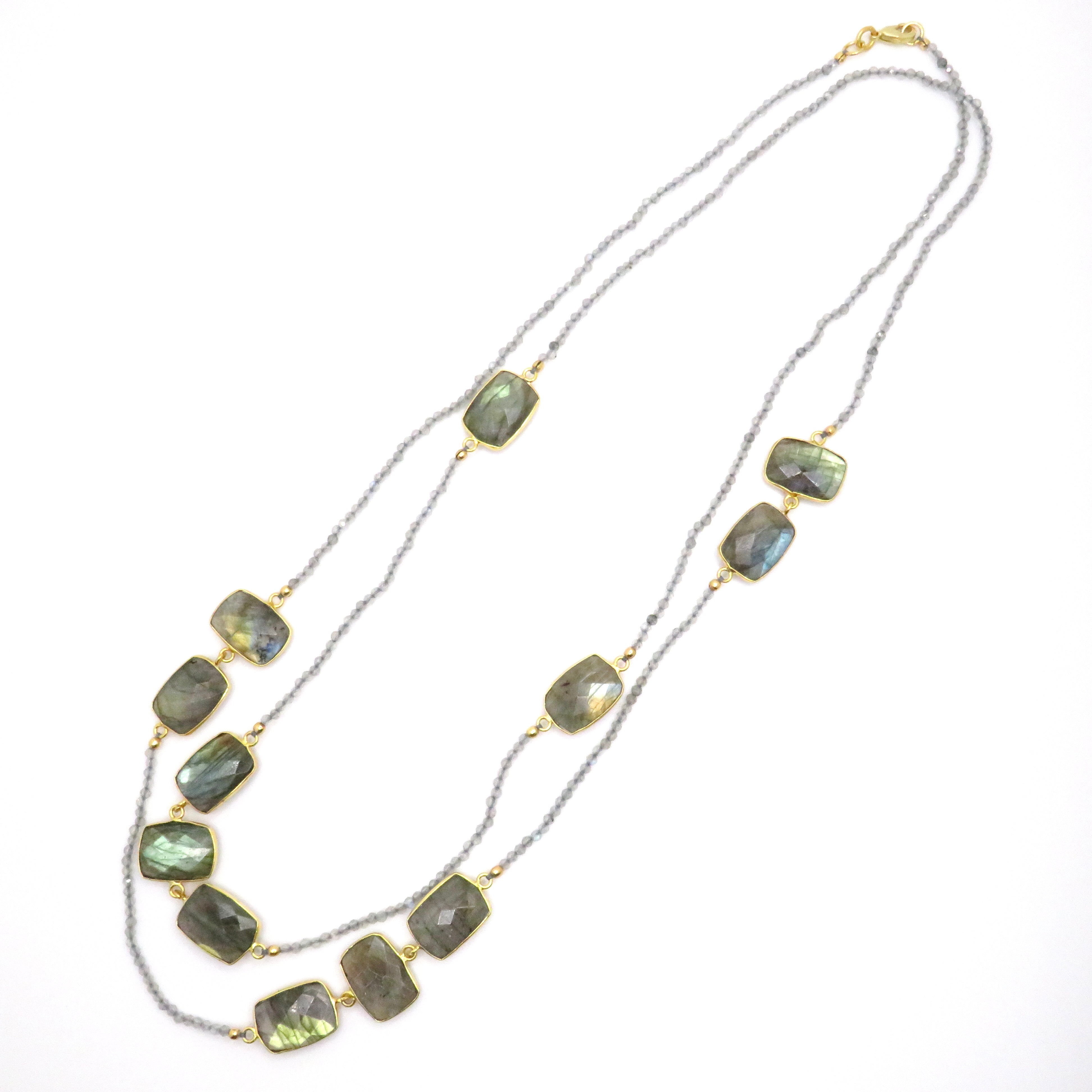 long gemstone necklace