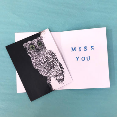 Owl Miss you Greeting Card
