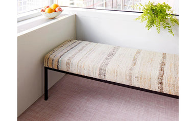 Blush Mini Basketweave Woven Floor Mat