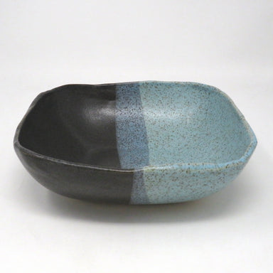 square bowl blue and black