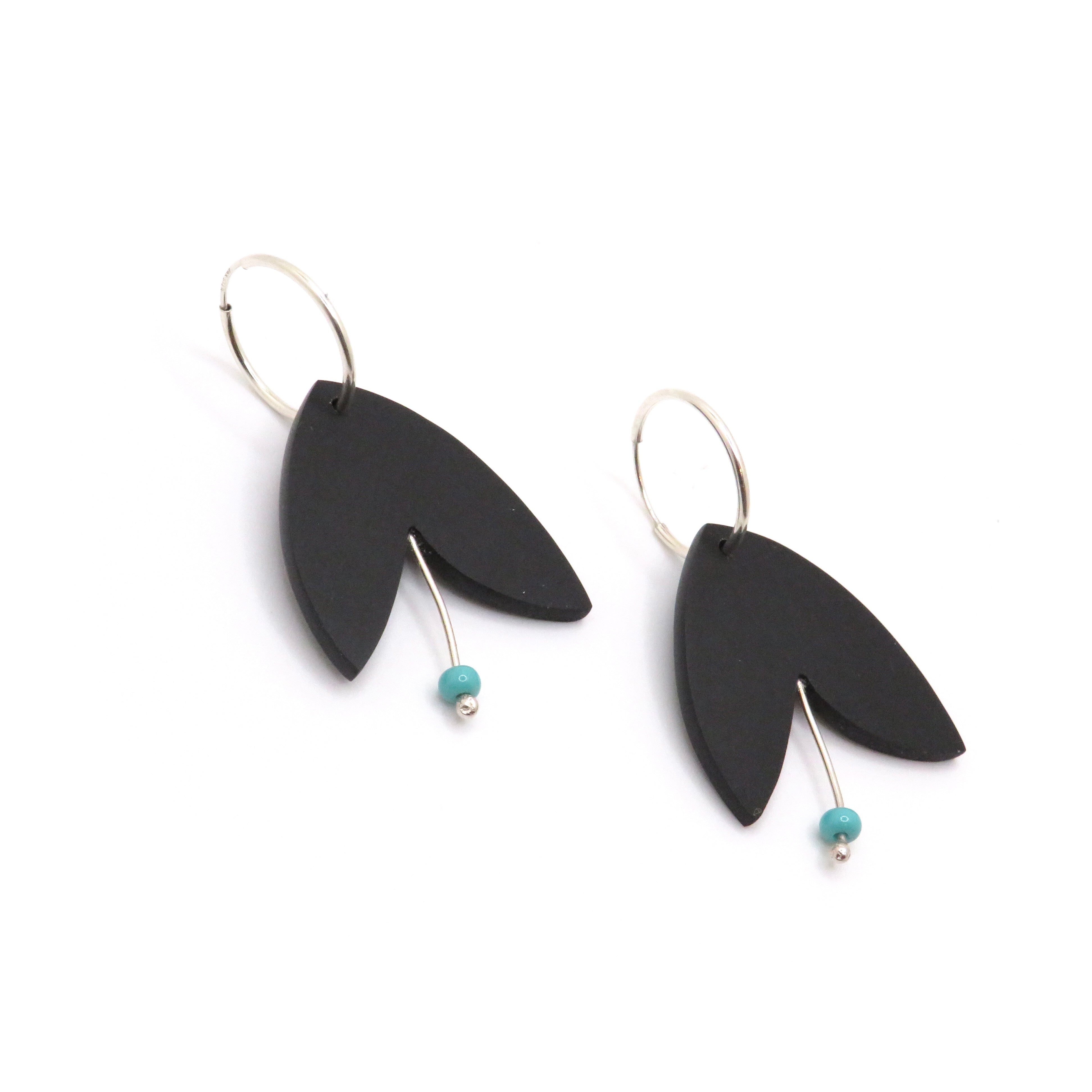 Hoop earrings with charm