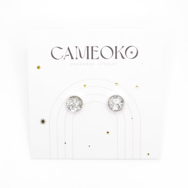 gemstone post earrings