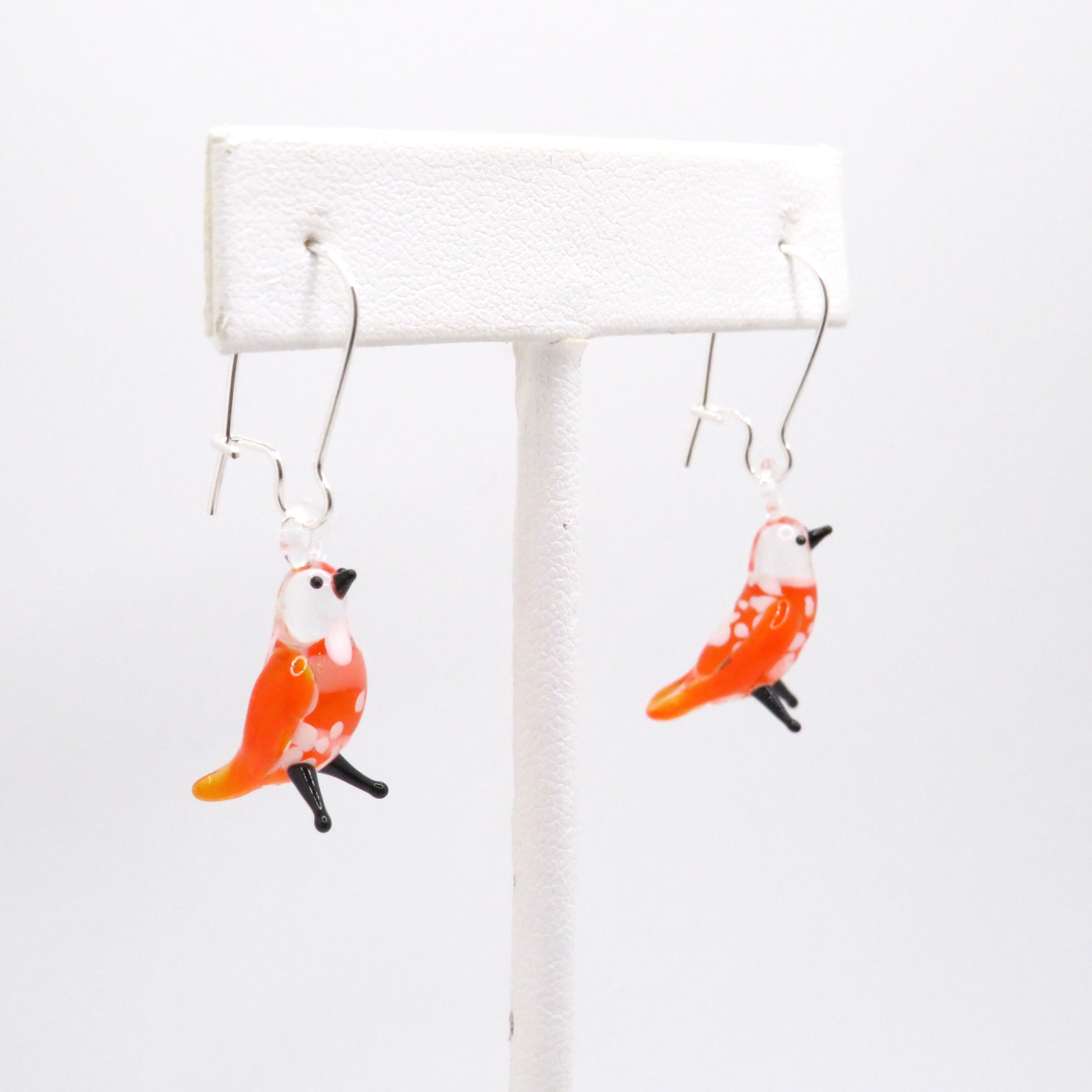 Miniature Glass Earrings | Assorted Birds