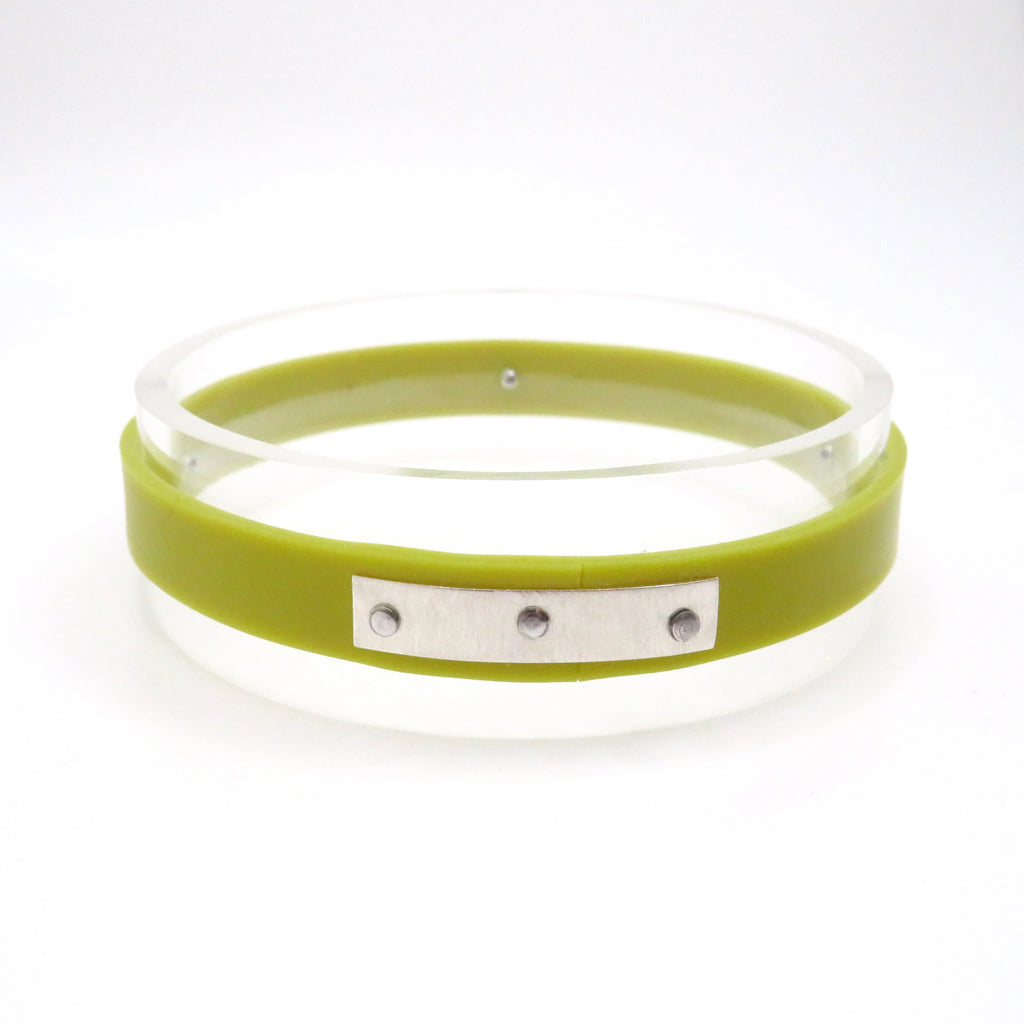 Acrylic and Rubber Bangle