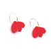 Hoop earrings with red charm