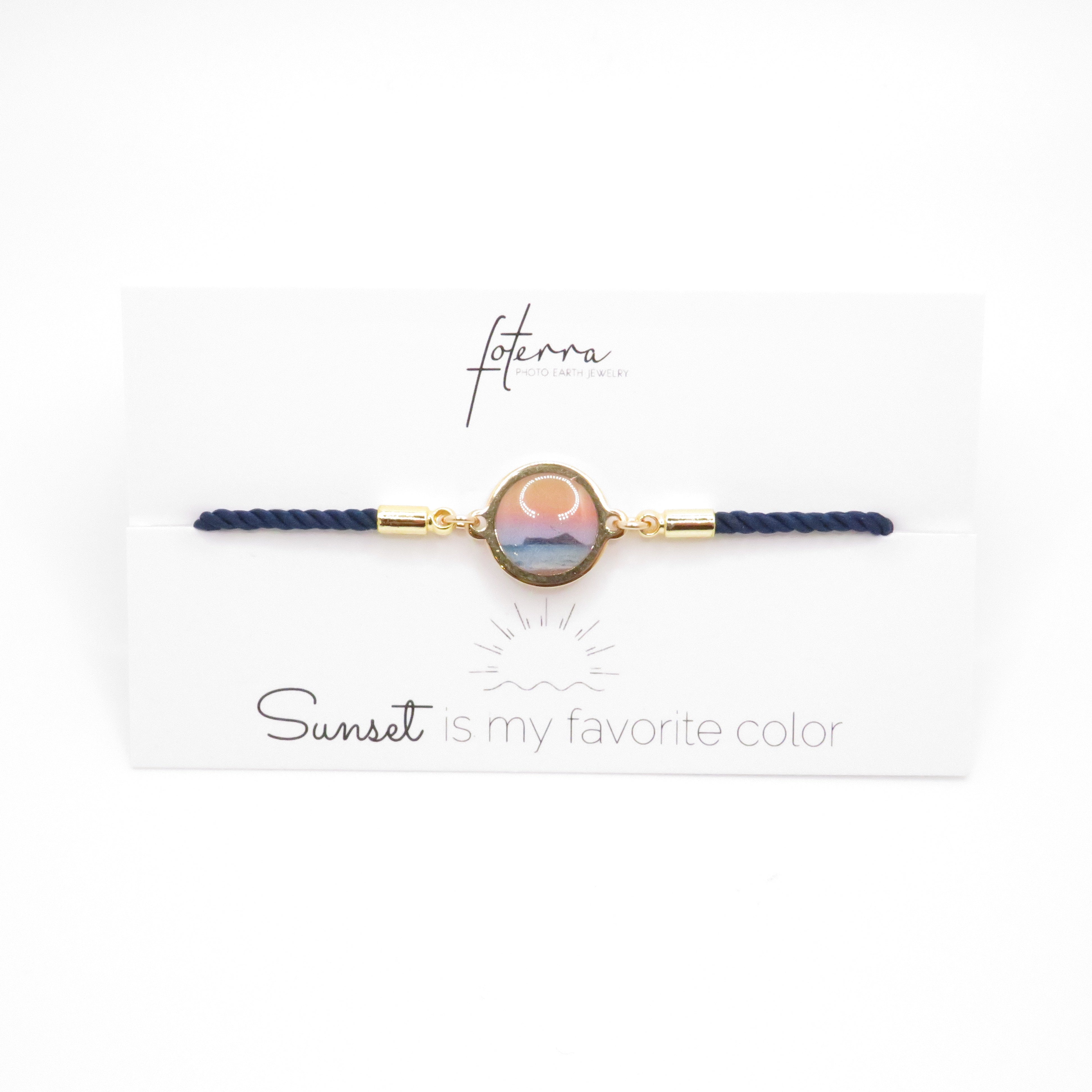 Slide Bracelet - Sunset Is My Favorite Color | Navy & Gold