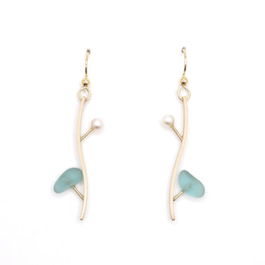pearl and gemstone drop earrings