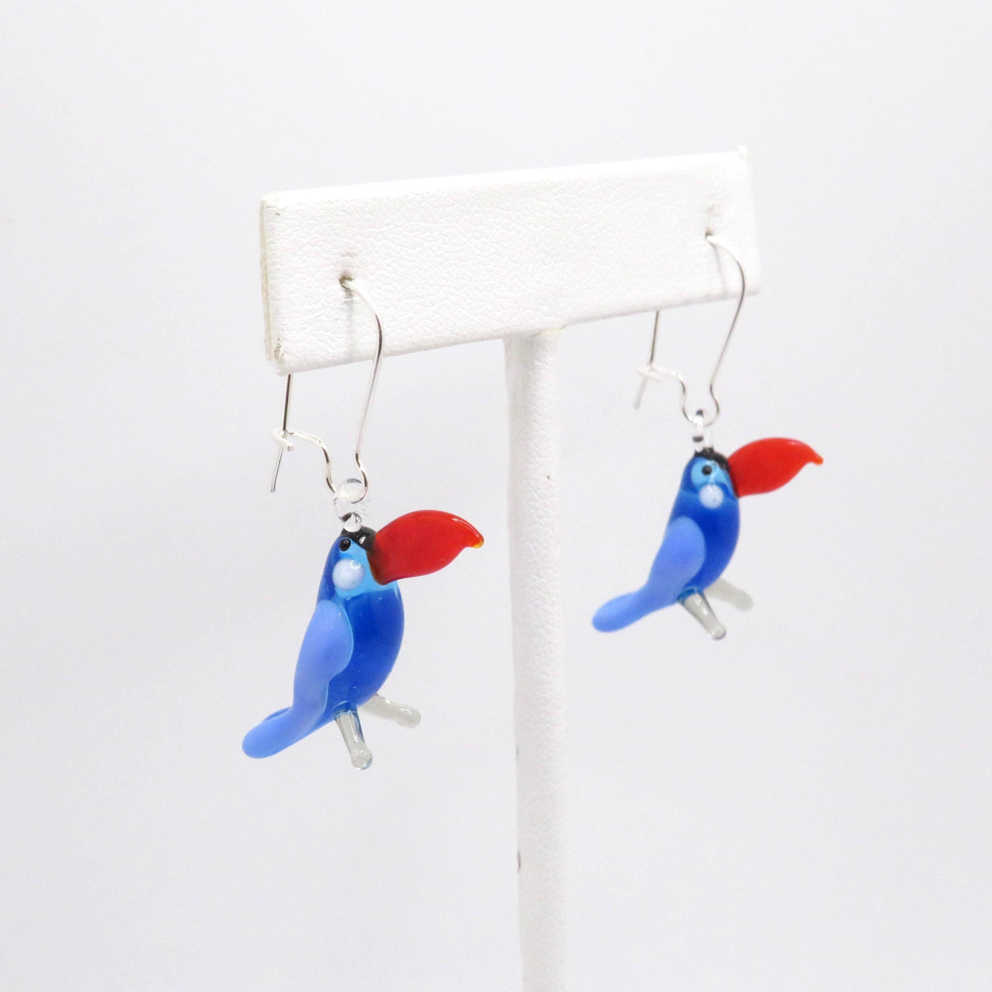 Miniature Glass Earrings | Assorted Birds