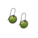 green enamel drop earrings
