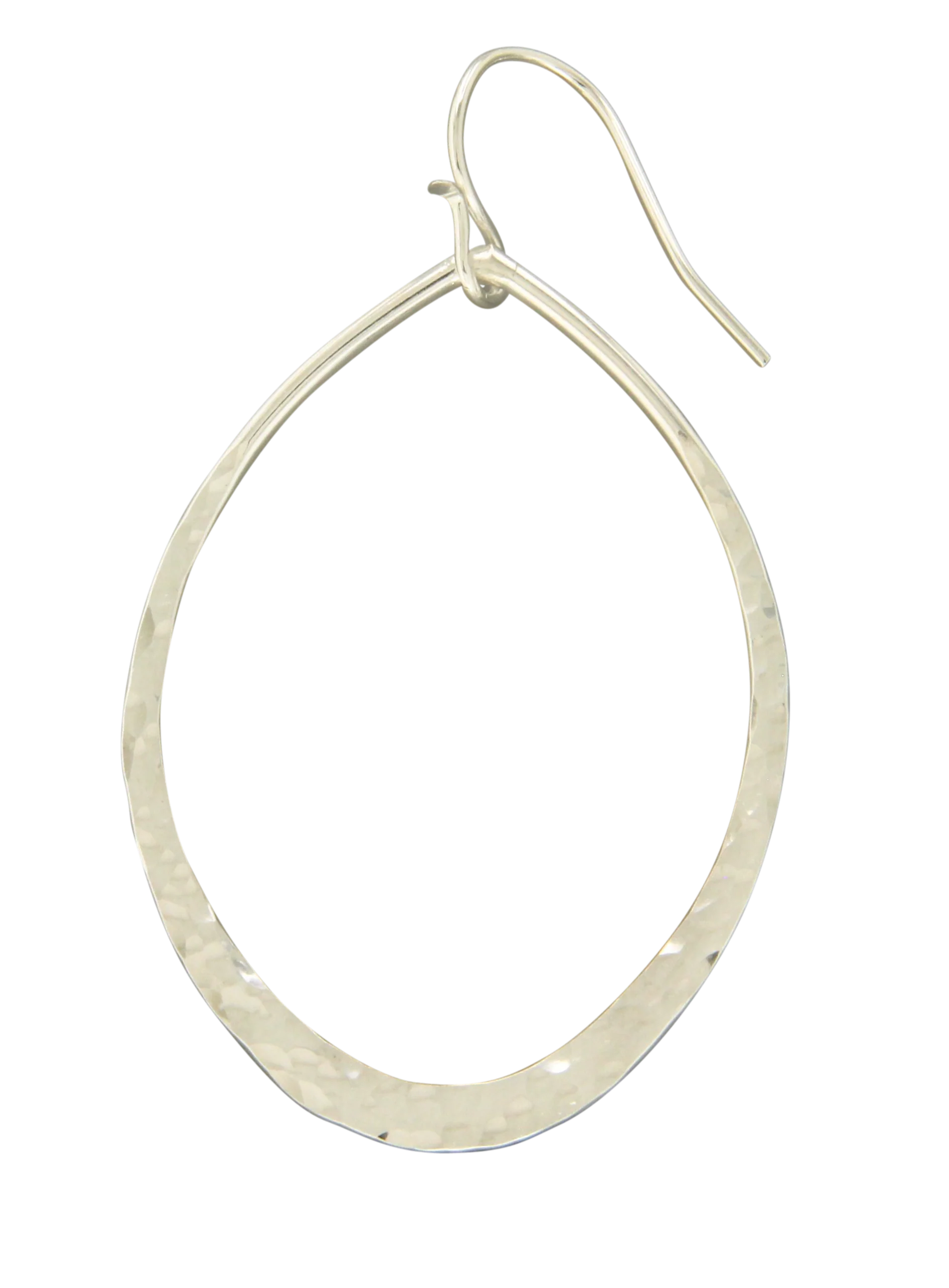 Hammered Oval Link Earrings