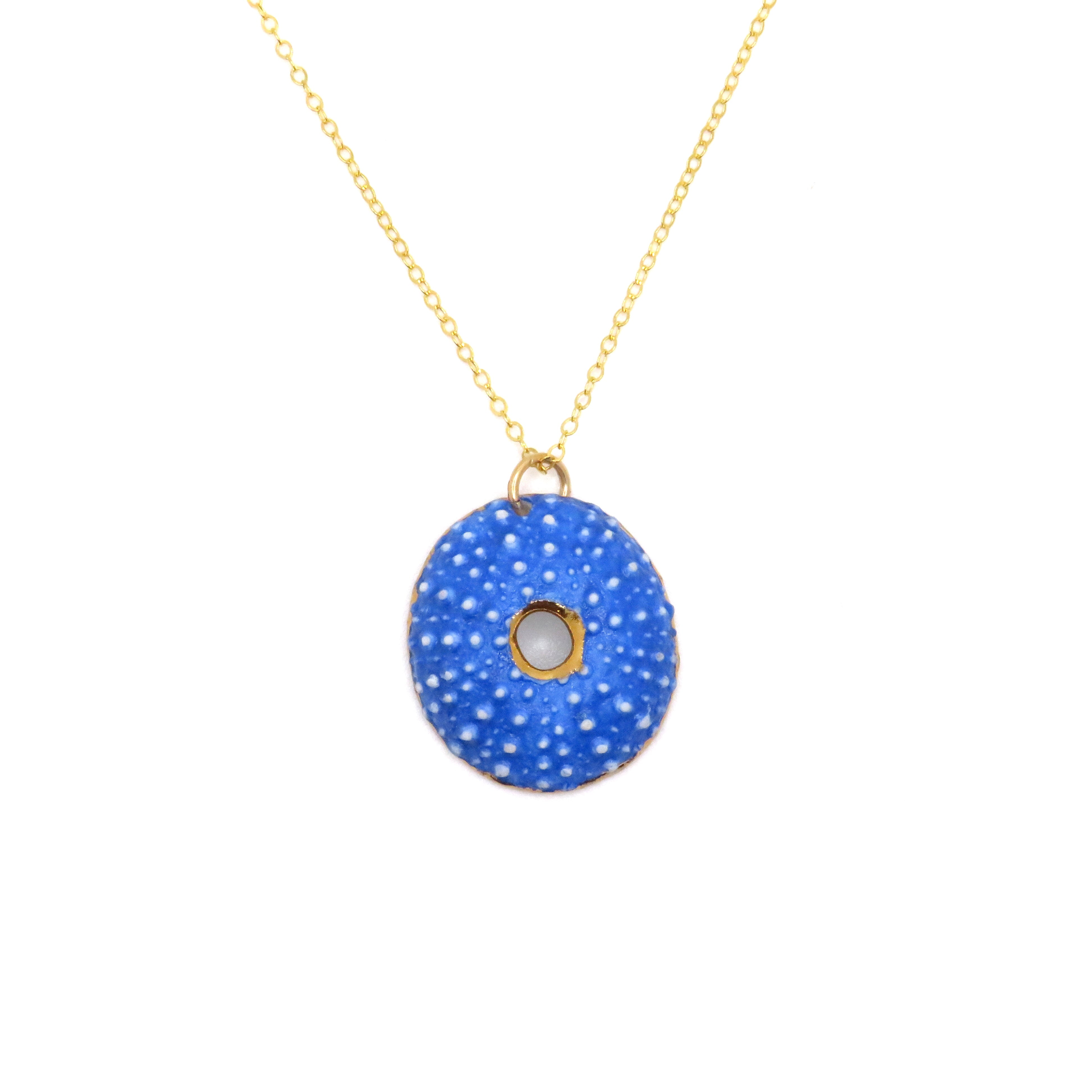 Round Porcelain Sea Urchin Necklace | Various Colors