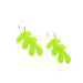 Hoop earrings with green charm