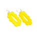 Hoop earrings with yellow charm