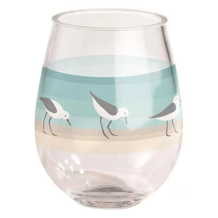 Sandpipers Stemless Wine Glass 15oz