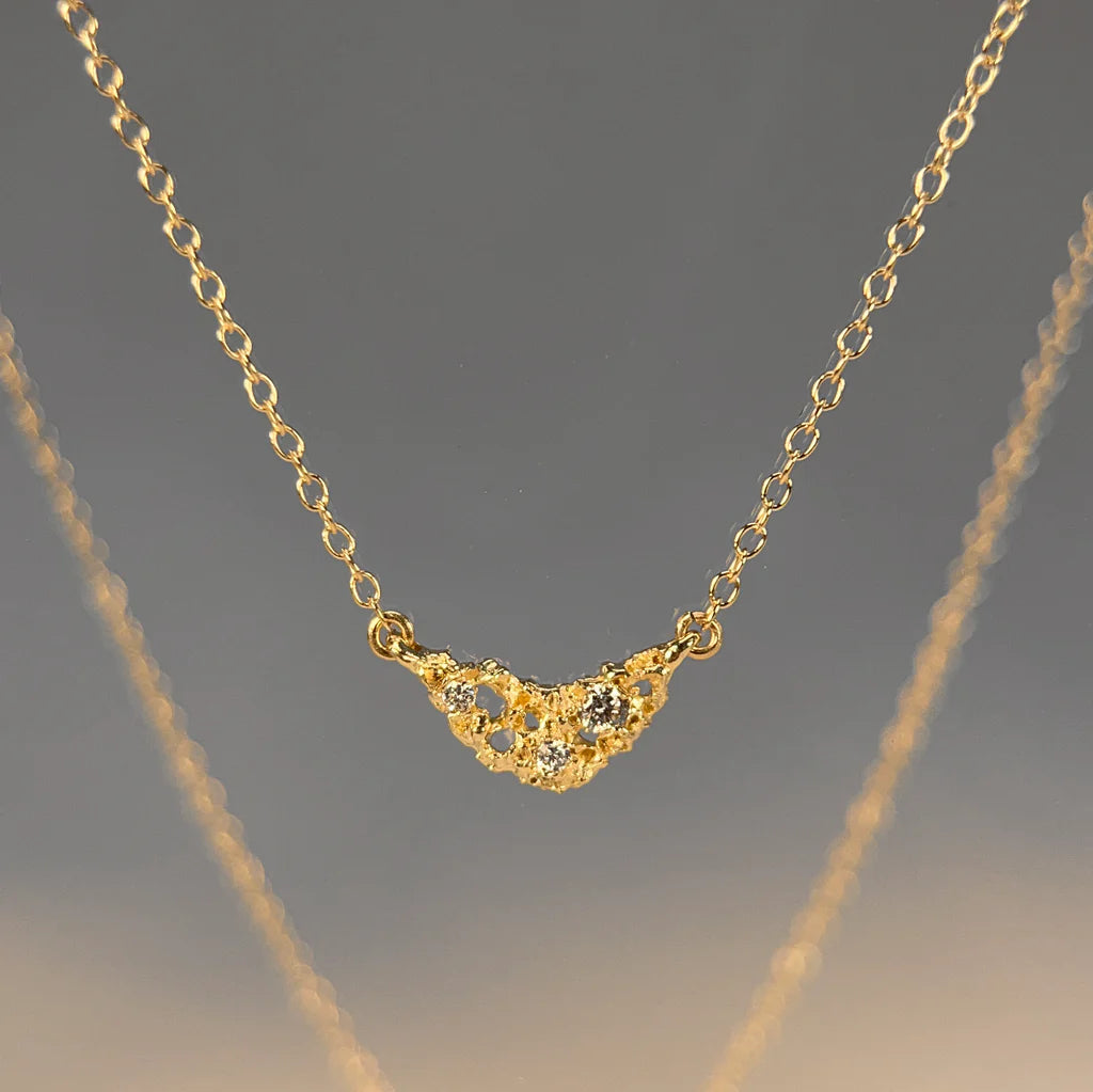 Lune 14K Gold Diamond Necklace