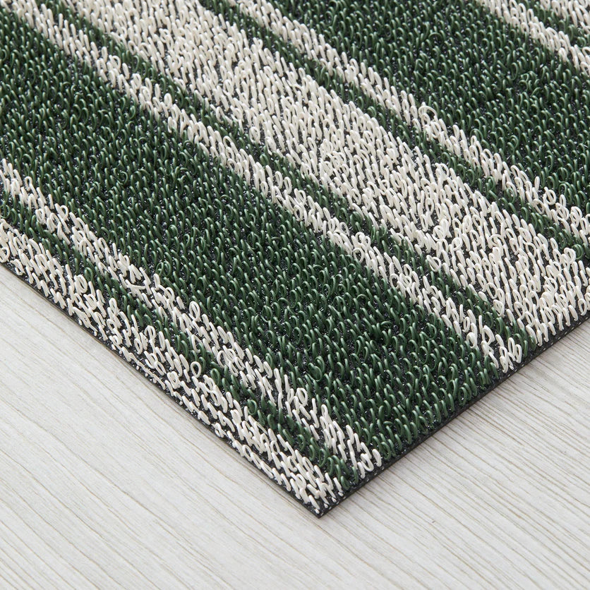 Boardwalk Stripe Shag Mat | Fern