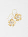 Blissful Bloom Earrings showcasing shimmering petals in mixed-metal with crystal center, handcrafted by Holly Yashi.