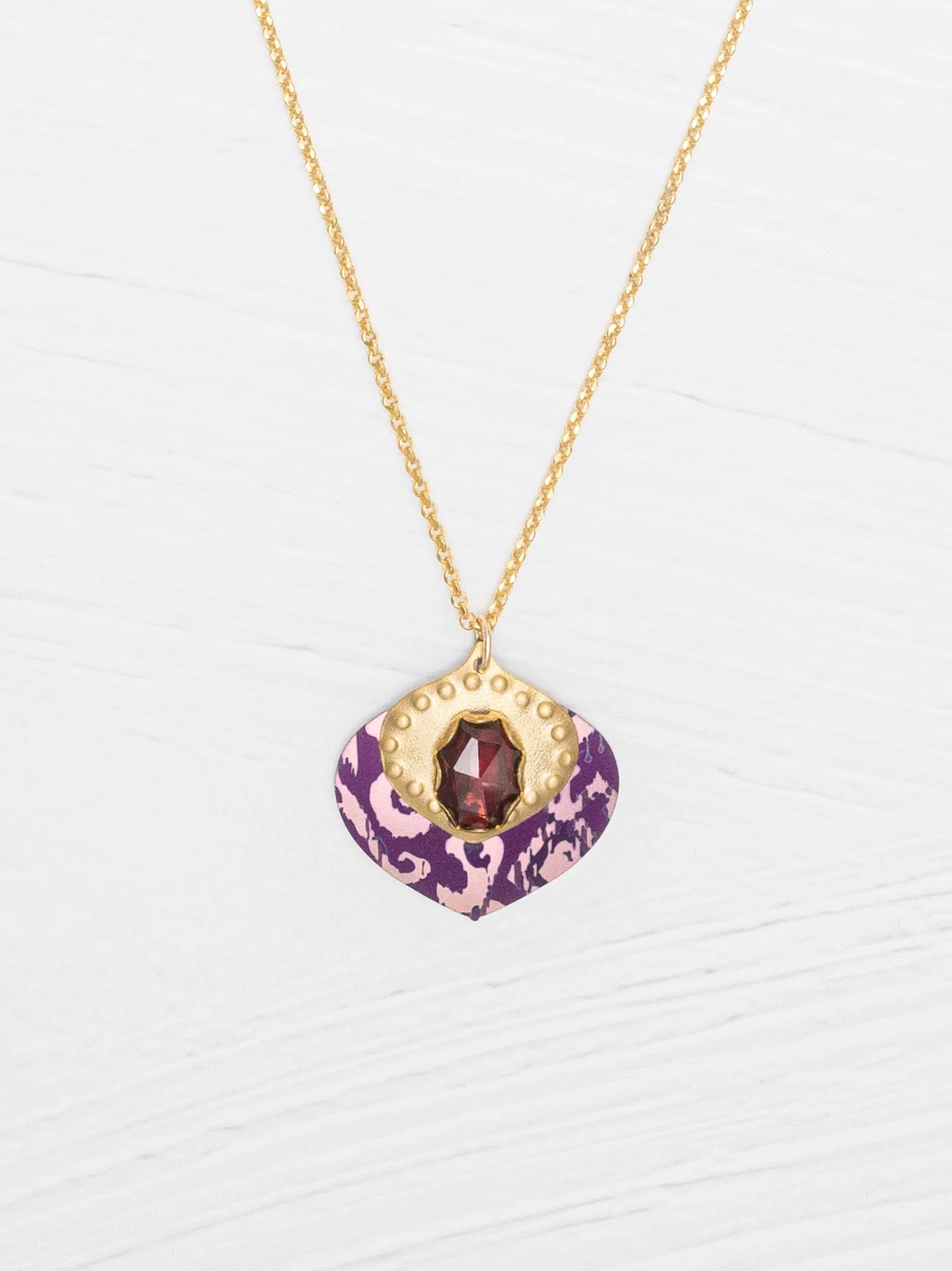 Stylish model wearing the Arabella Pendant Necklace, highlighting its elegant design and adjustable length.