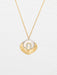 Arabella Pendant Necklace displayed elegantly to showcase its beautiful glass stone and luxurious gold accents.