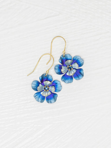 Close-up view of Blissful Bloom Earrings featuring hand-dipped niobium and vibrant colors, designed for striking style.