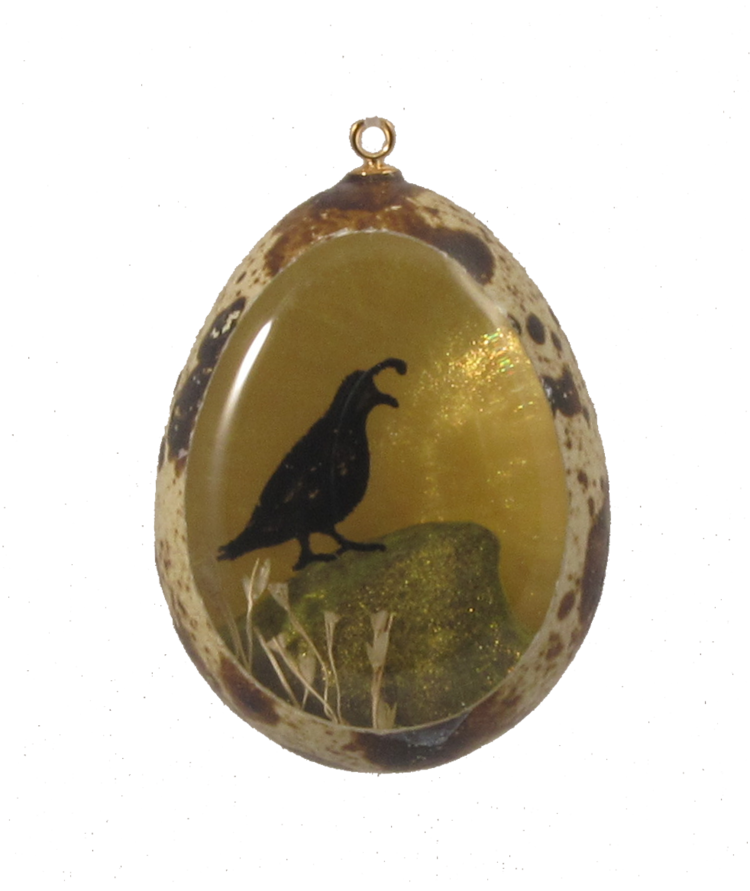 Quail Egg Diorama Ornaments
