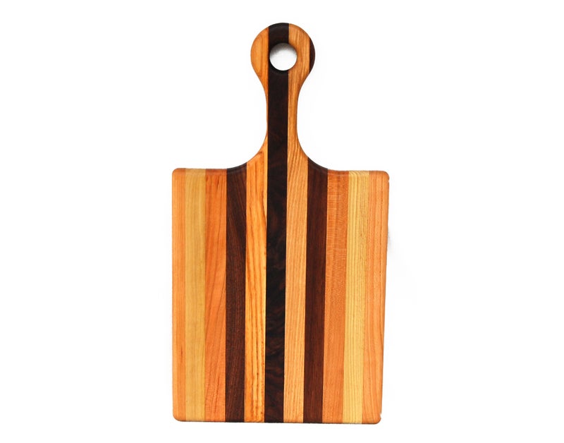 small wood cutting board with handle