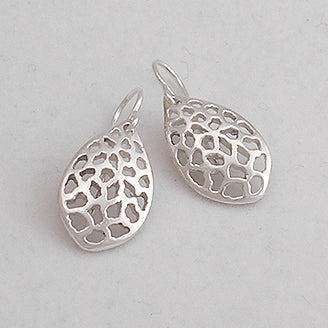 Silver Lacy Leaf Earrings