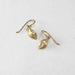 Gold diamond leaf earrings 