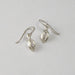 silver diamond leaf earrings 