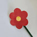 decorative garden stakes - red flower