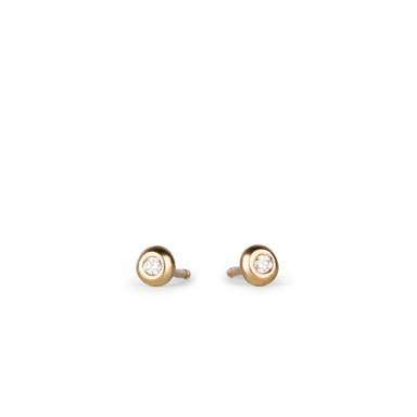 yellow gold Diamond Stud Earrings