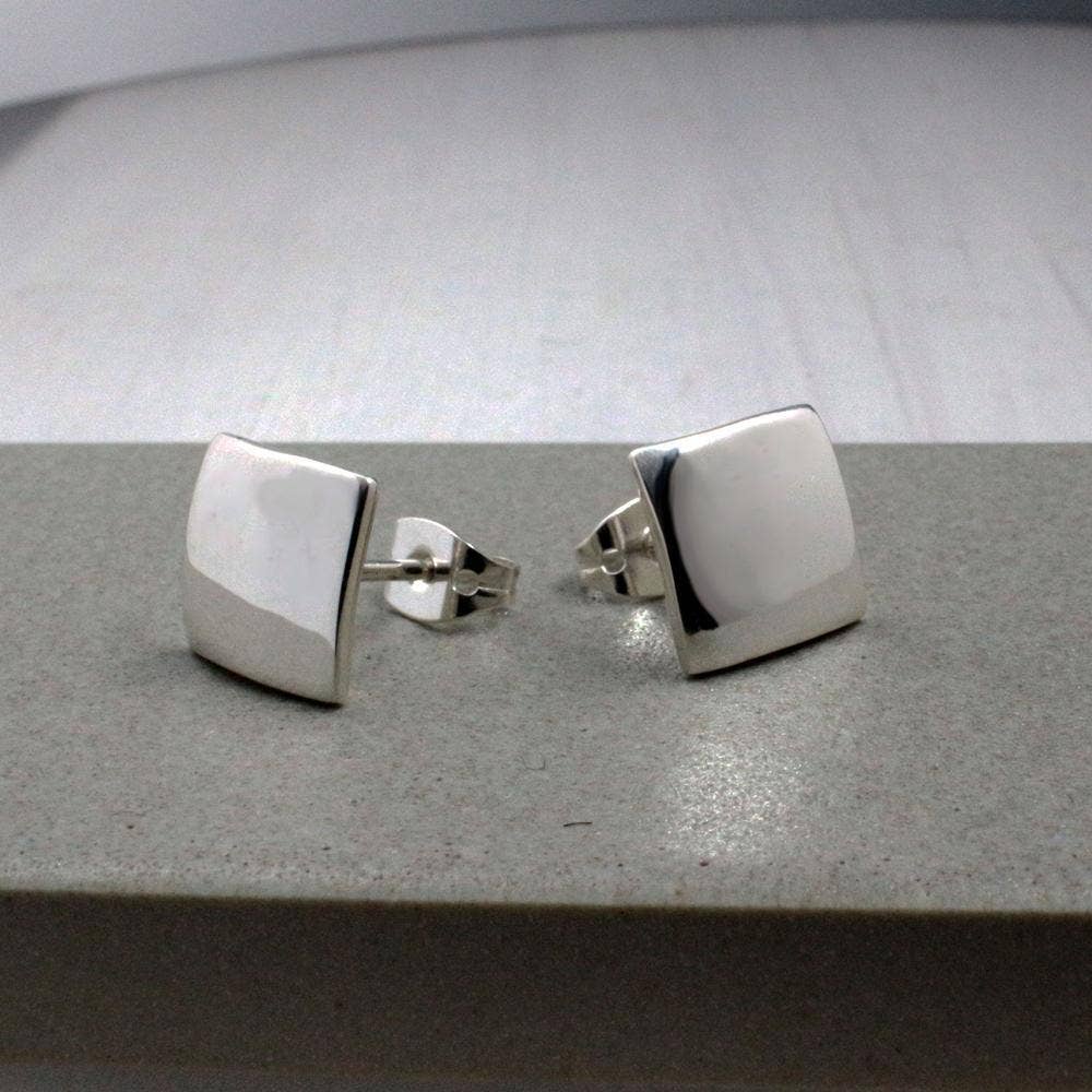 Post Earrings Small Square