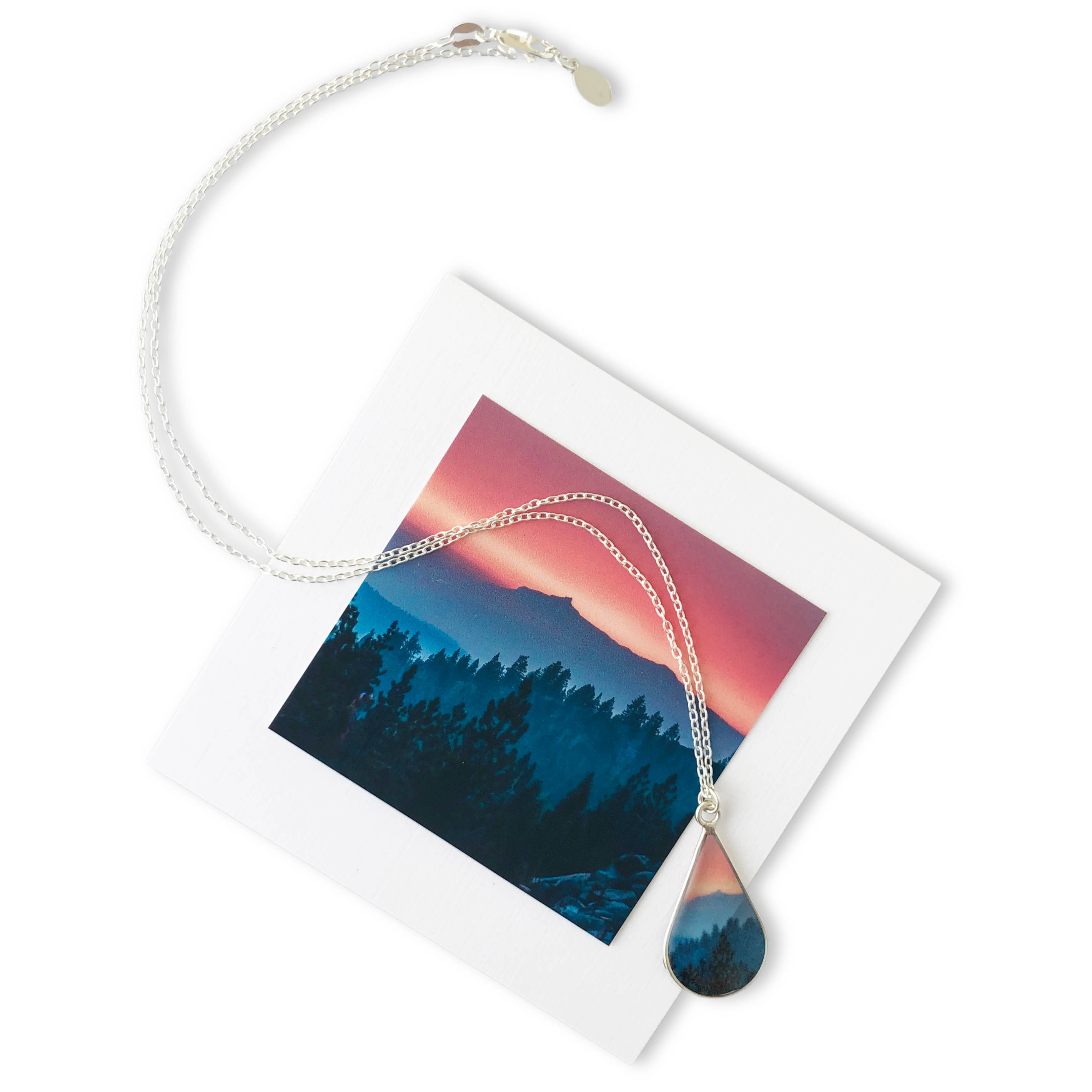 Sierra Sunset Small Teardrop Necklace