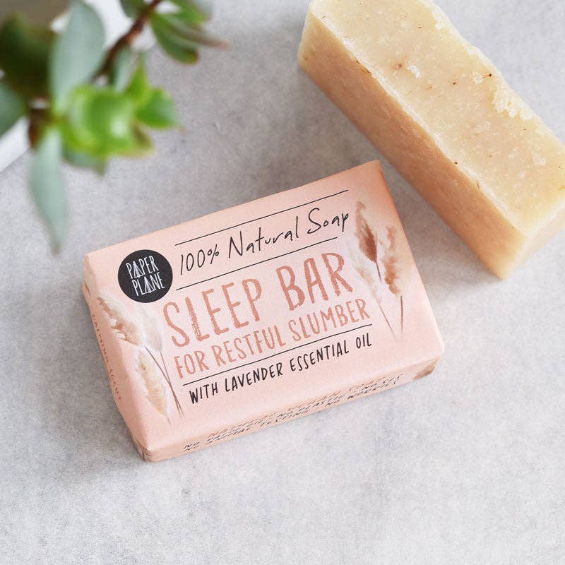 sleep soap bar with lavender essential oil
