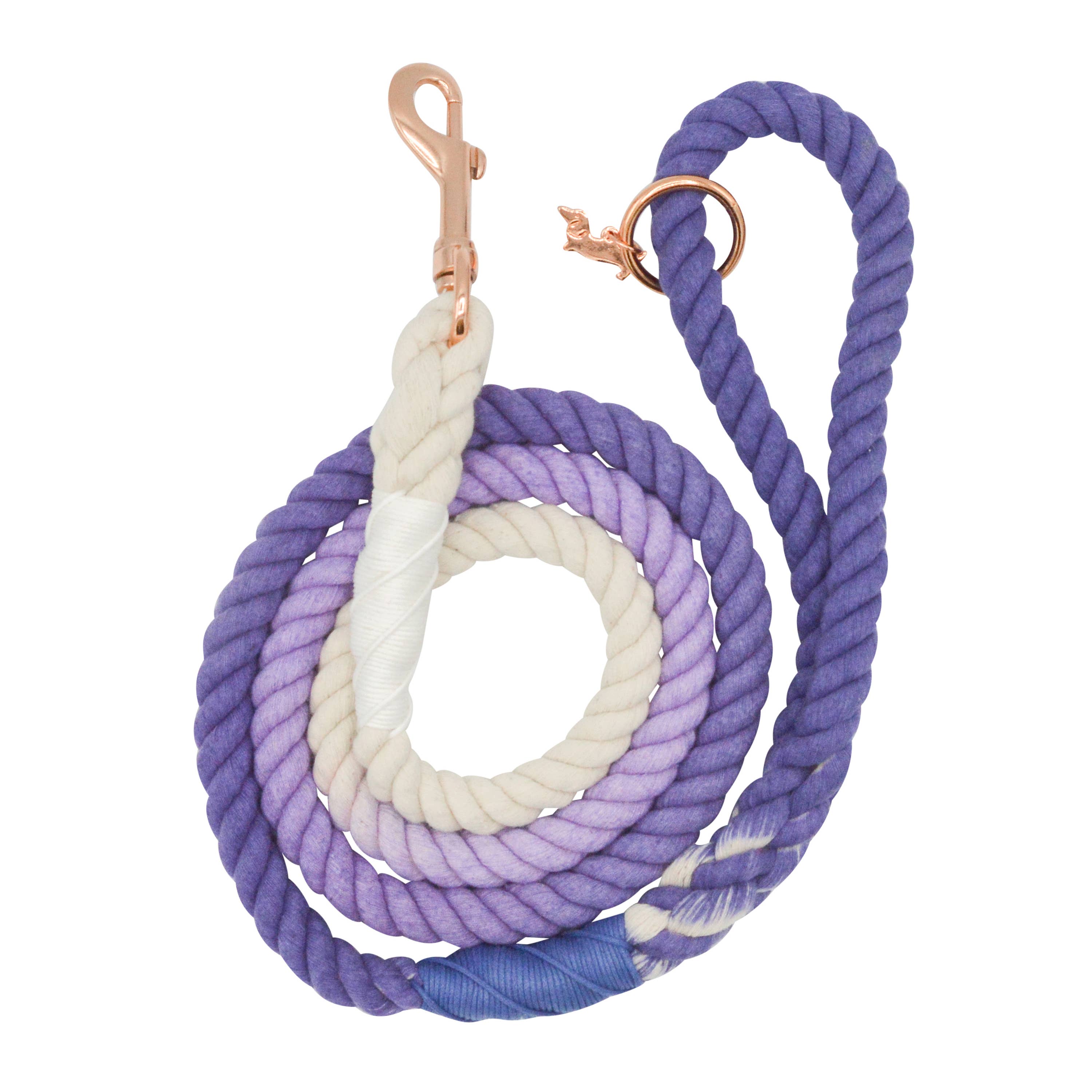 purple rope dog leash