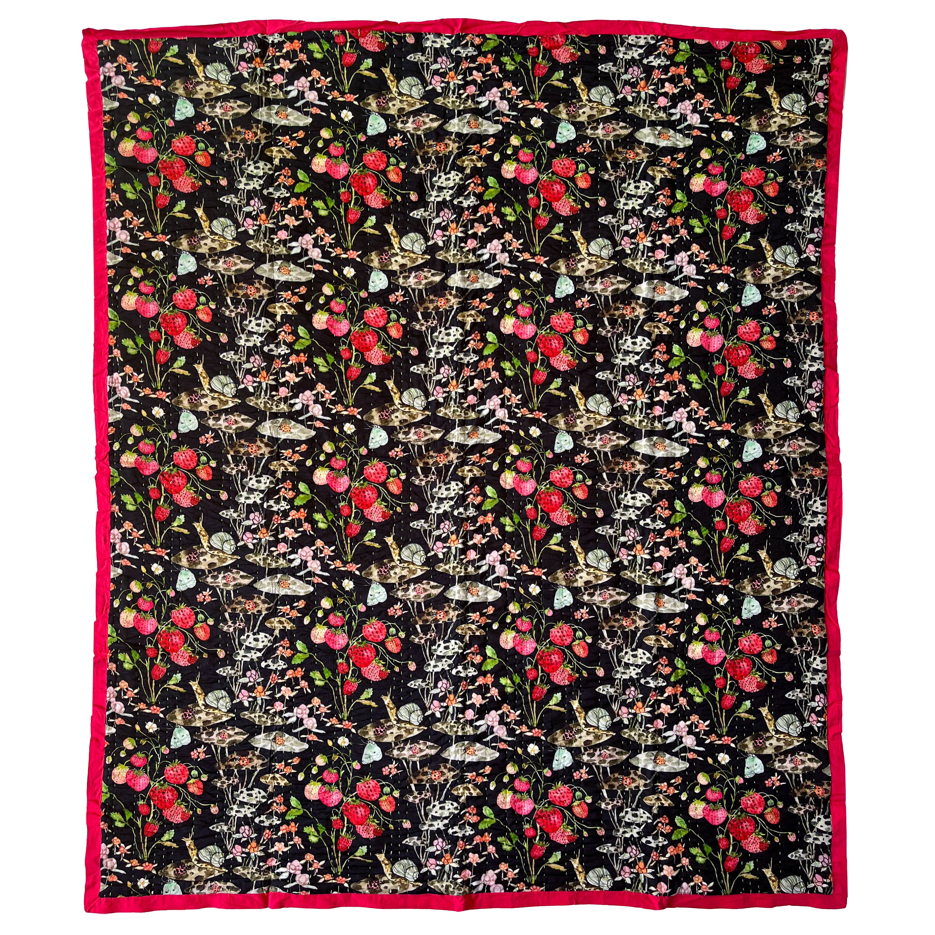 Kantha Throw- Snail in the Night