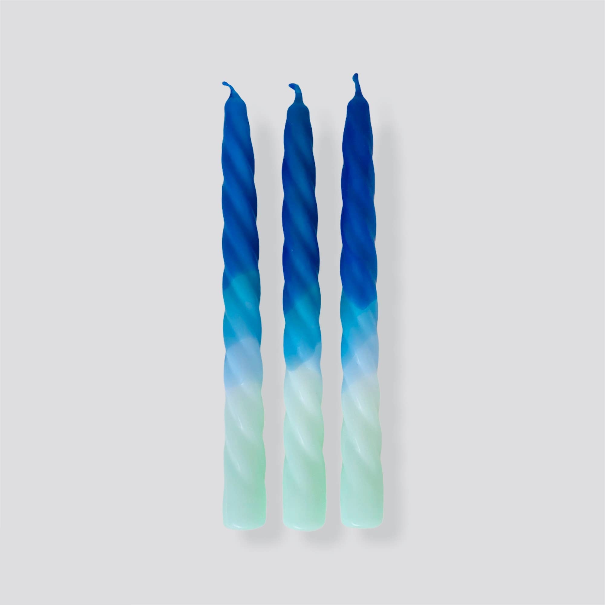 blue tapered candles